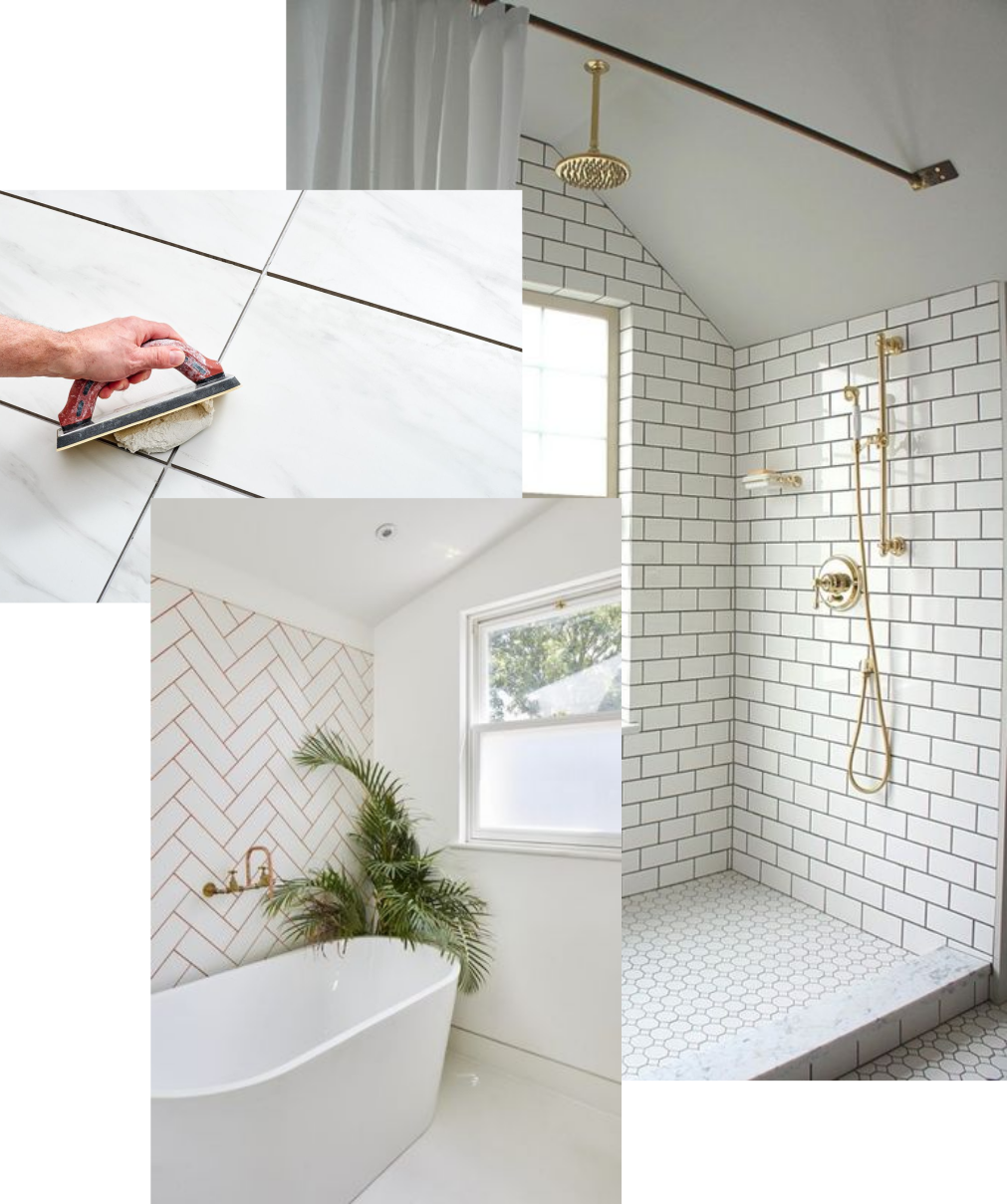 Grouting image collage